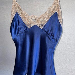 VINTAGE Y2K ROYAL BLUE SLIP TOP